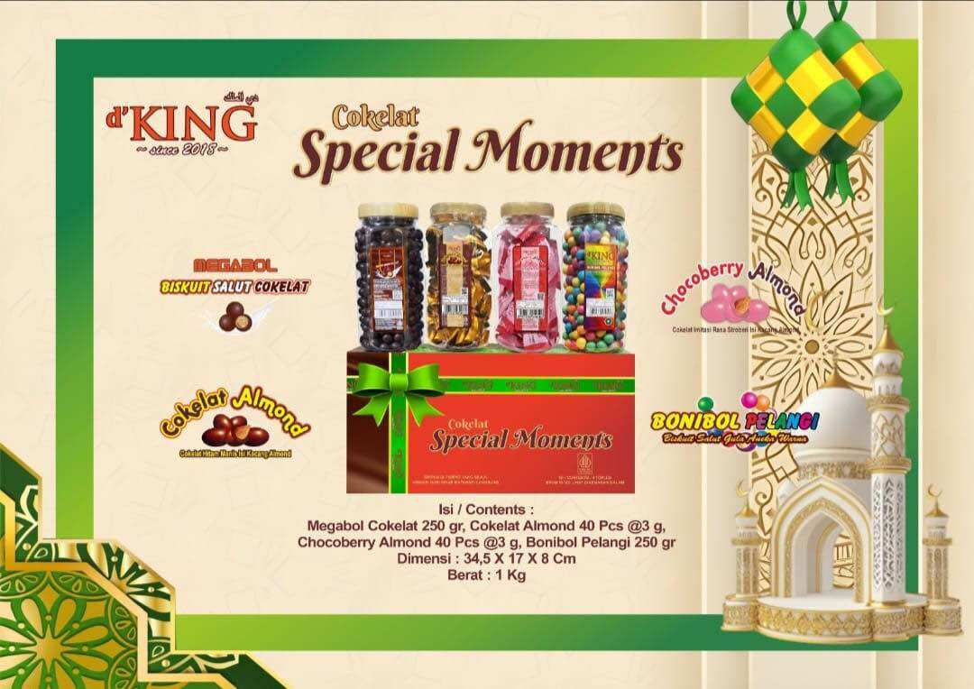 1 Box 4 Jars of D'King Bonibol Chocolate Special Moments and Chinese New Year