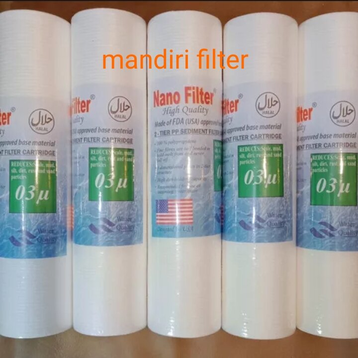 filter air nano 10 inch sedimen spun nano 03 micron isi 5 pcs 03