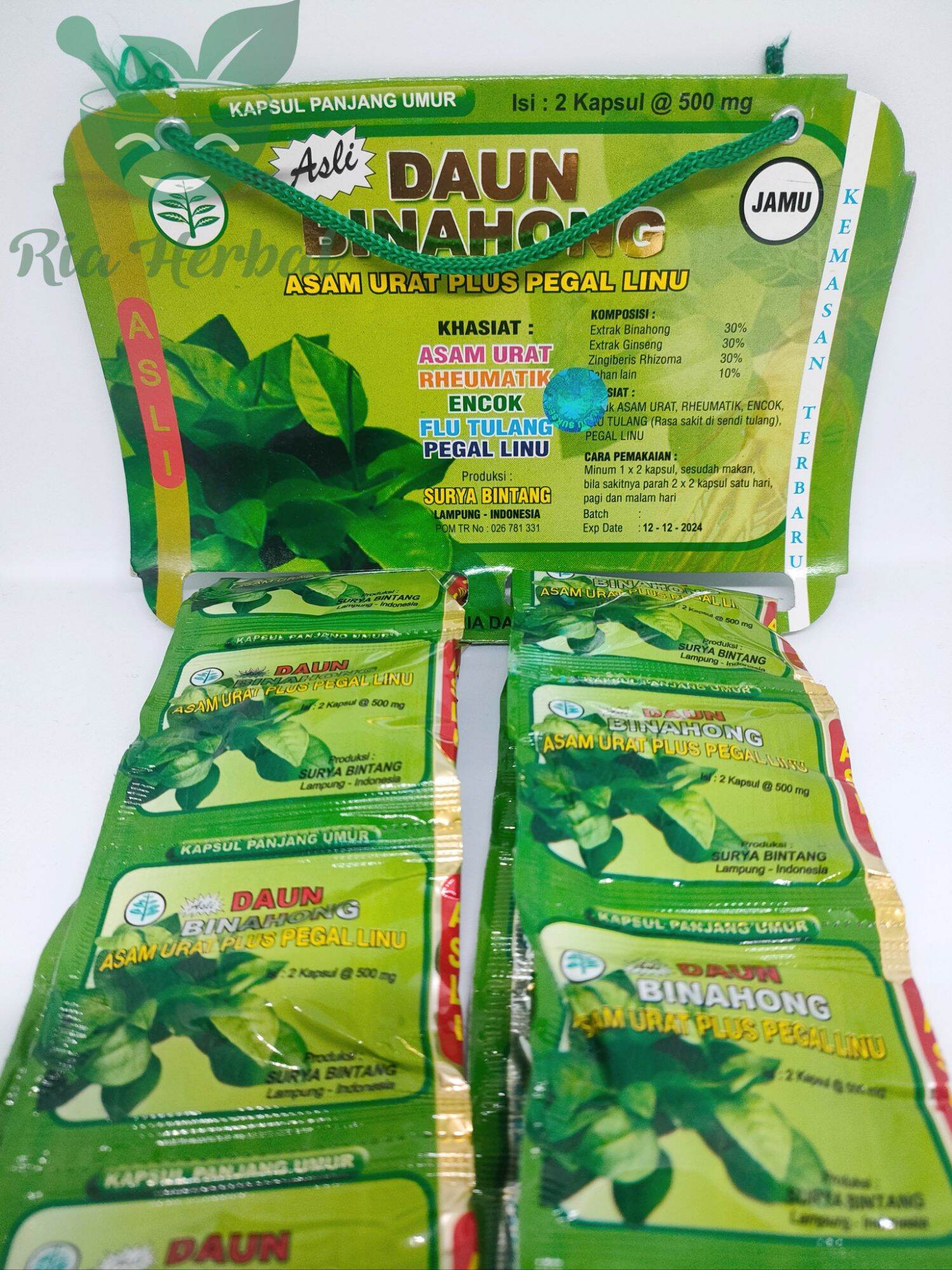 Daun Binahong Kapsul Original Lazada Indonesia