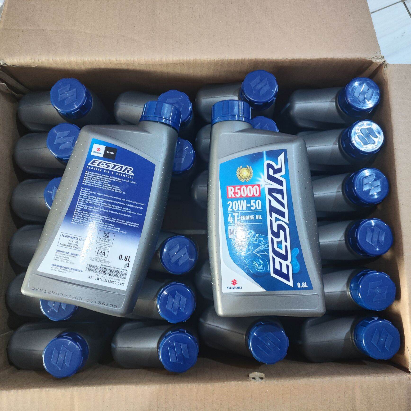 Suzuki Ecstar Oil 1/2 Dus 12 Bottles Harga 360,000 rupiah*Gratis Ongkir