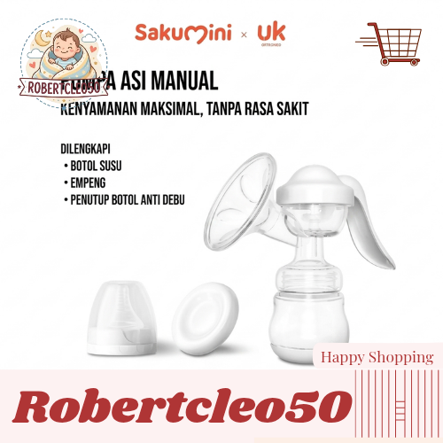Sakumini Pompa Asi Manual Breast Pump Portable Anti Backflow Hisap Kuat BPA Free Food Grade