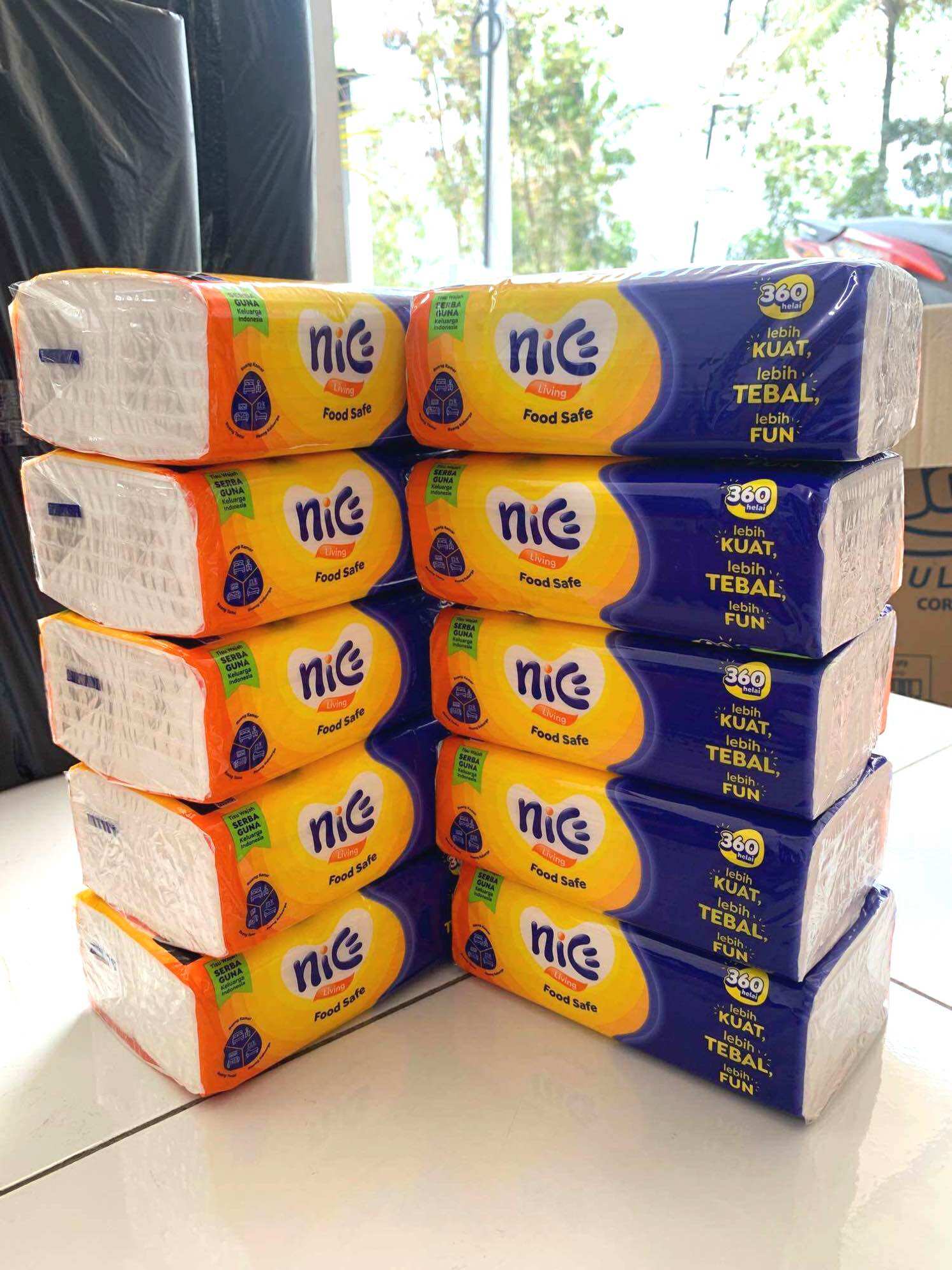 (Paket 10 pc) Tisu Facial Nice 360 Helai 2ply / Tisu Wajah Harga 74,900 rupiah*Gratis Ongkir