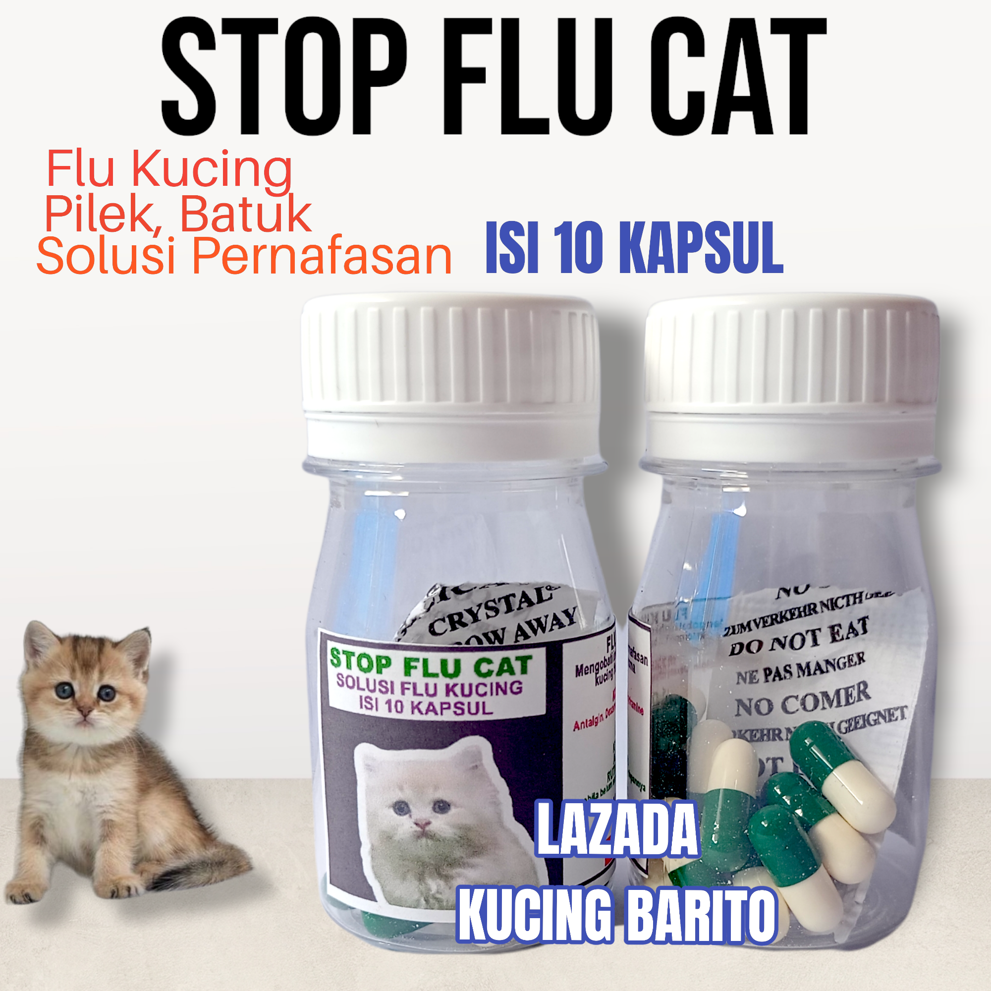 Stop Flu Cat Obat Flu Kucing Ampuh Paten Flu Pilek Kucing Lazada Indonesia