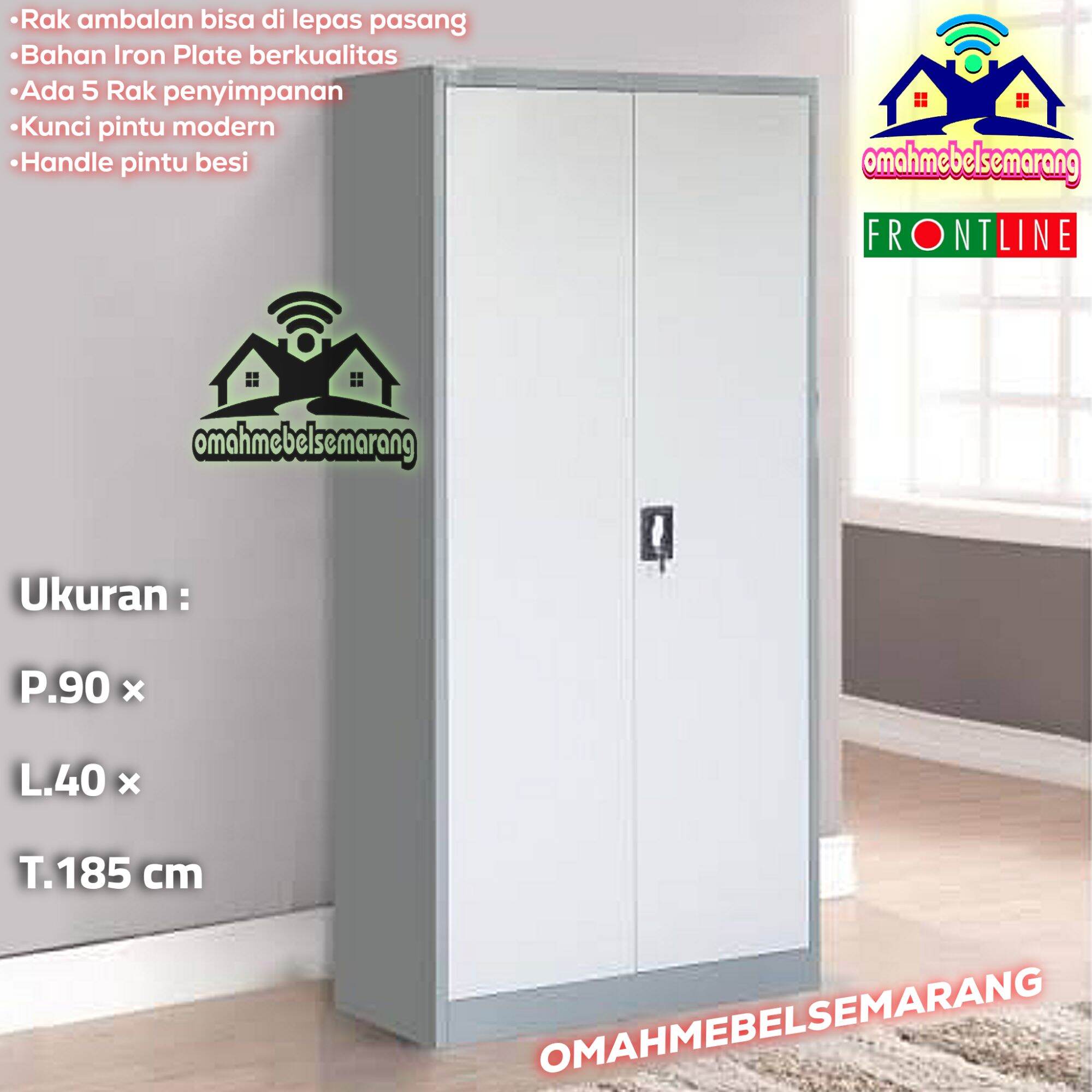 Lemari File Arsip Besi 2 Pintu FRONTLINE FCA18 Filing Cabinet Rak Buku ...