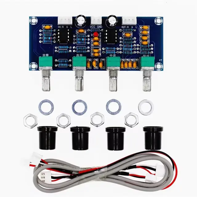 Scheda Preamplificatore Tono NE5532 - Controllo Bassi, Alti, Midrange E Volume - DIY Audio