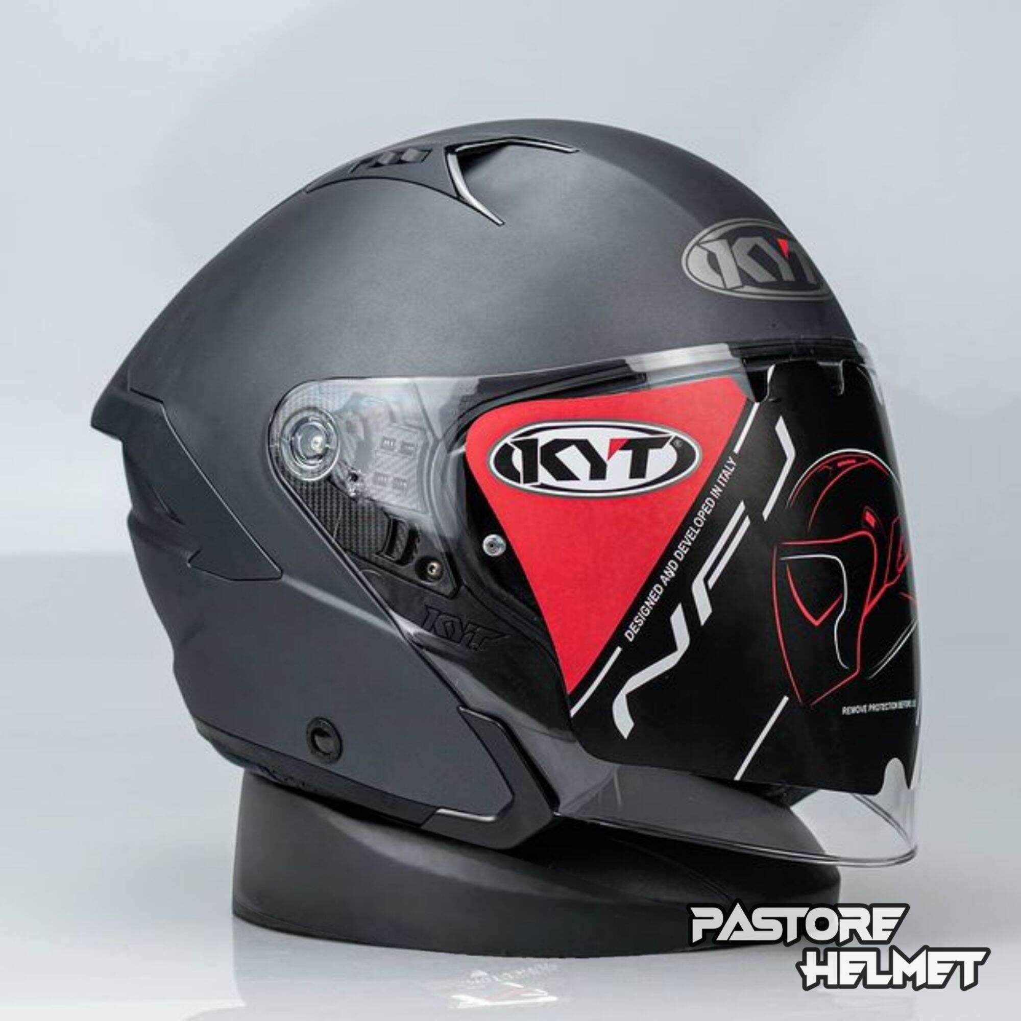 Helm KYT NFJ Solid Black Doff NFJ Black Matt NFJ Hitam Doff