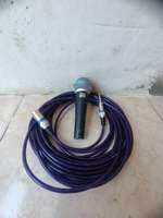 Mic kabel 10 meter micropone shure BTA 58A + KABEL DOMER  FUL besi mic vocal suara peka microfon kabel kualitas terbaik high quality