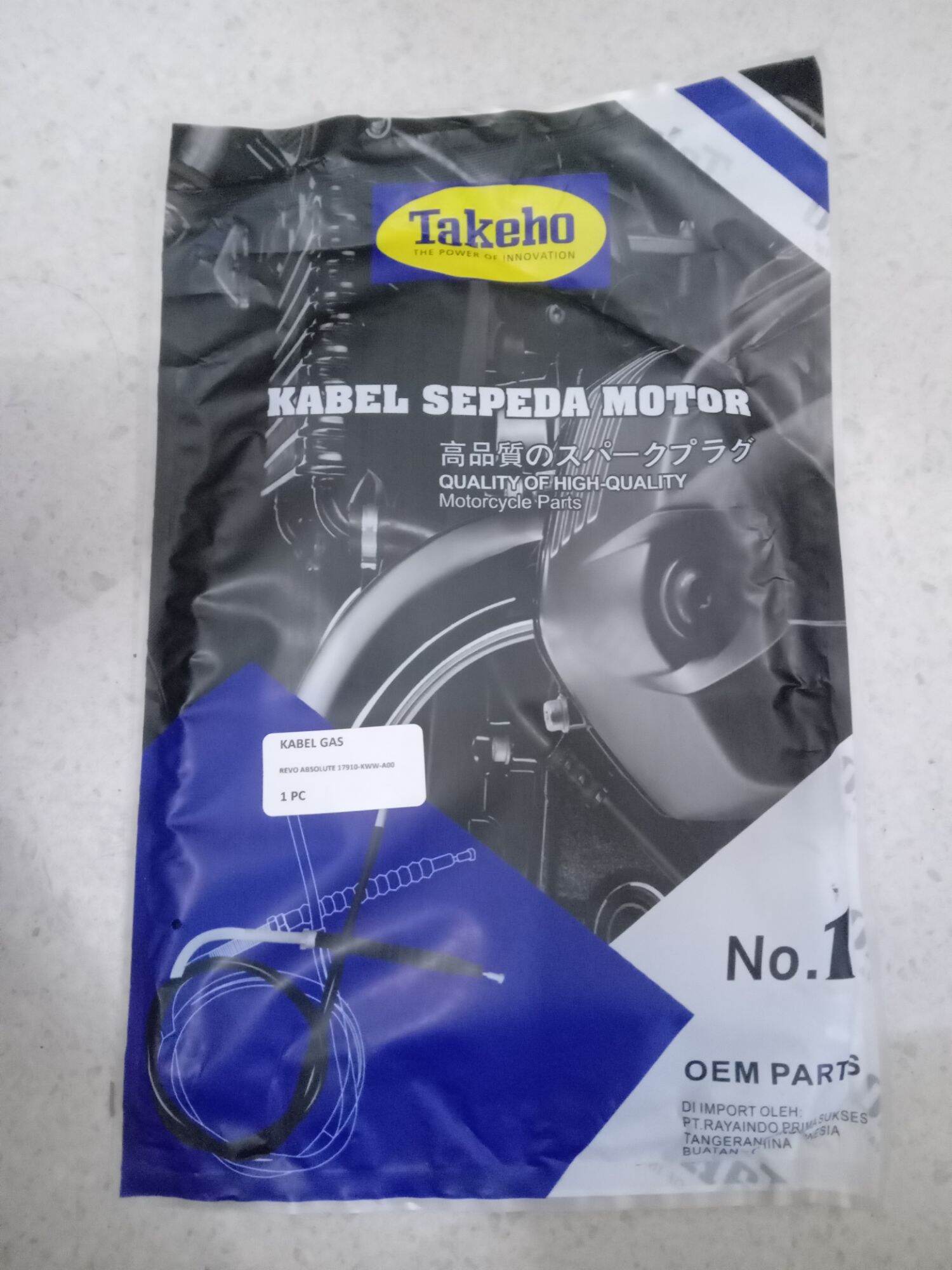 Kww Revo Absolute Takeho Throttle Cable Harga 25,000 rupiah*Gratis Ongkir
