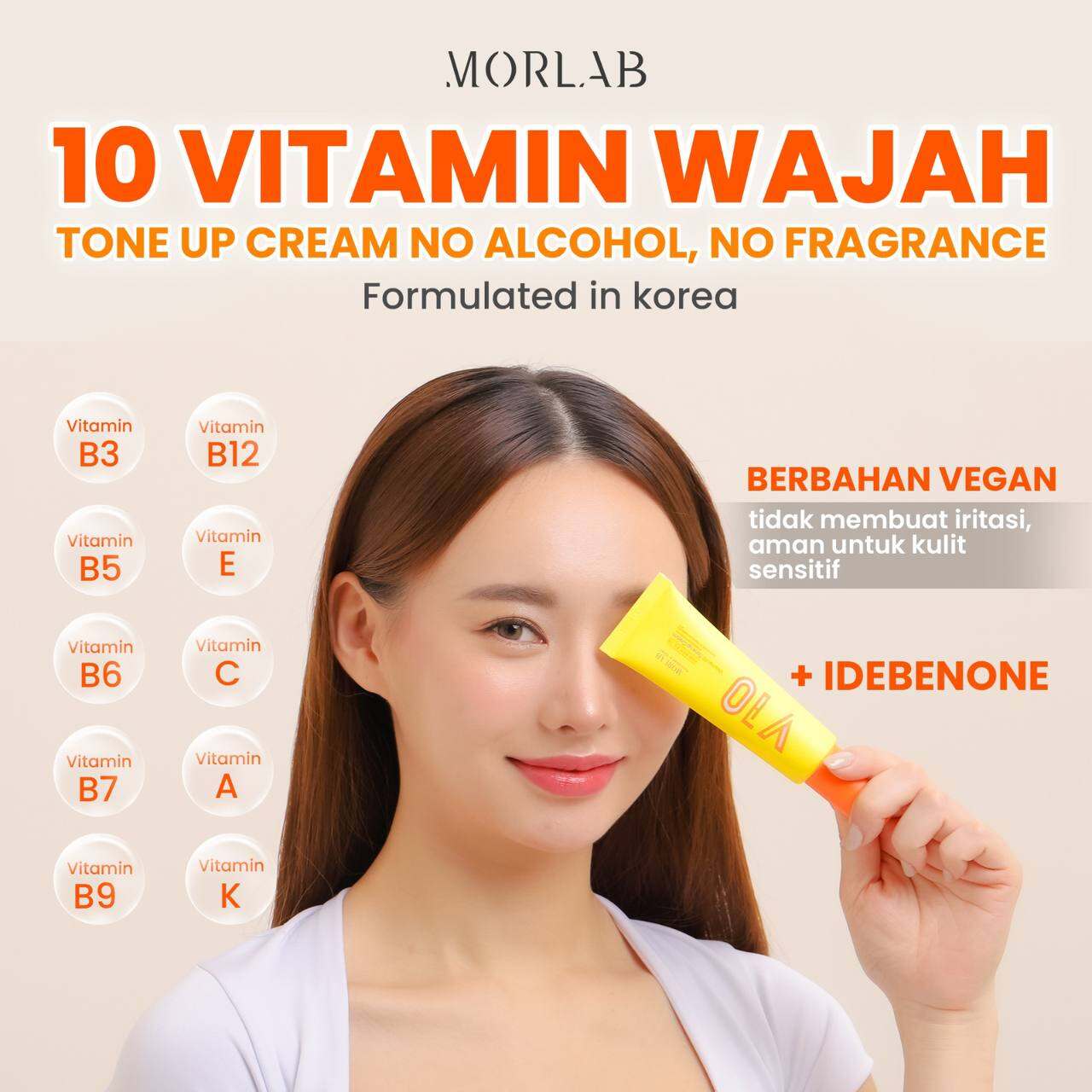 MORLAB V10 VITAMIN TONE UP CREAM WITH IDEBENONE | Lazada Indonesia