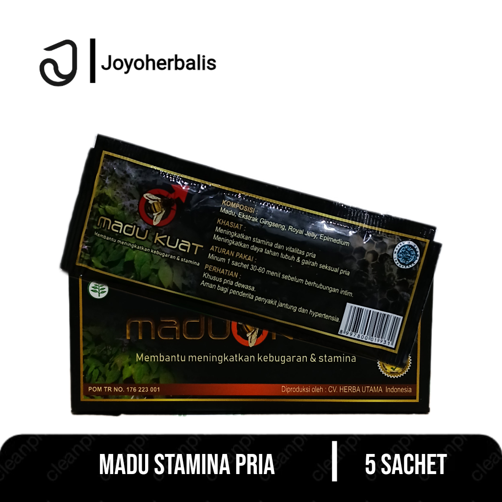 Madu Asli Herbal Stamina Dan Kebugaran Pria 1 box isi 5 sachet