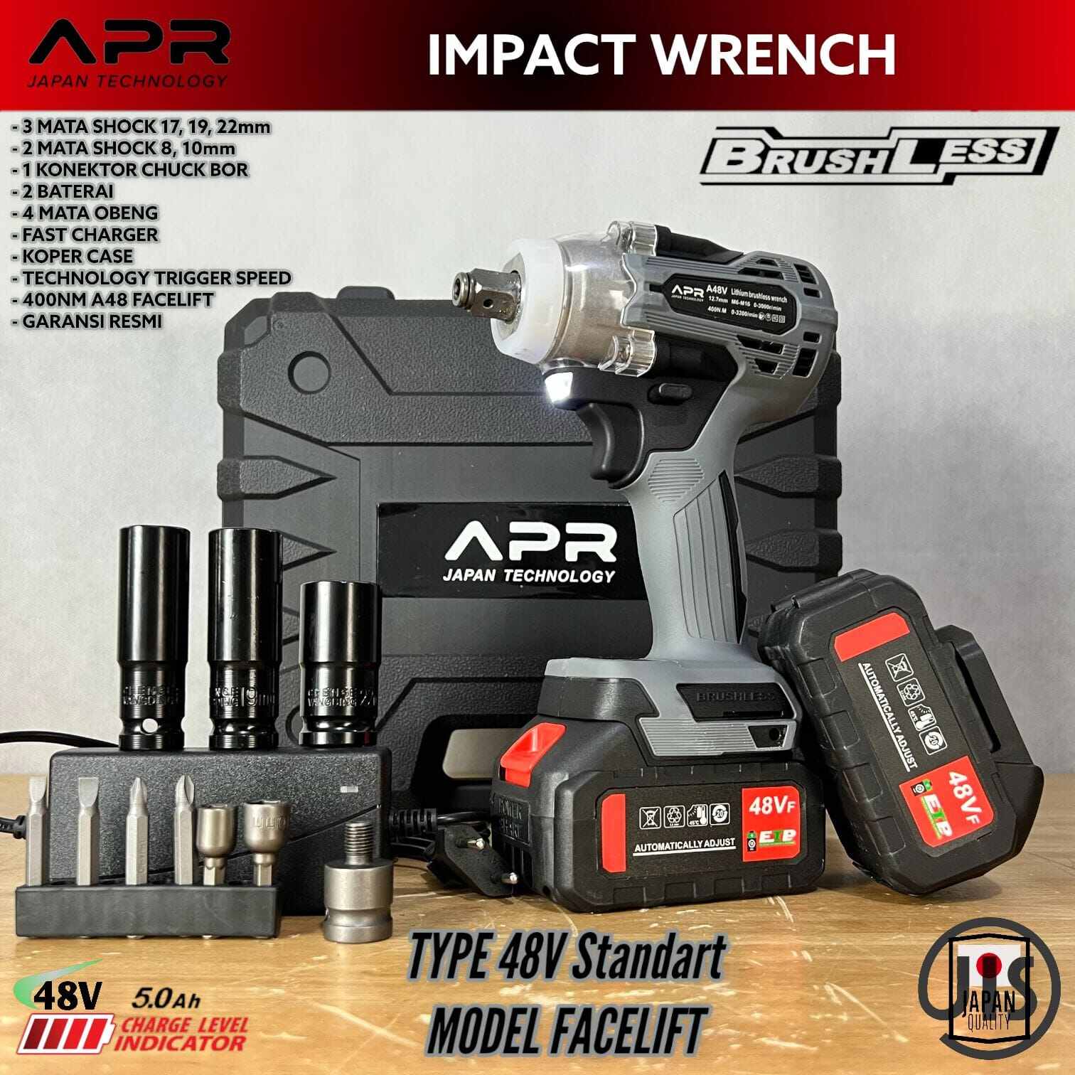 Impact Wrench 48V 400NM APR JAPAN UPGRADE FACELIFT Lazada Indonesia