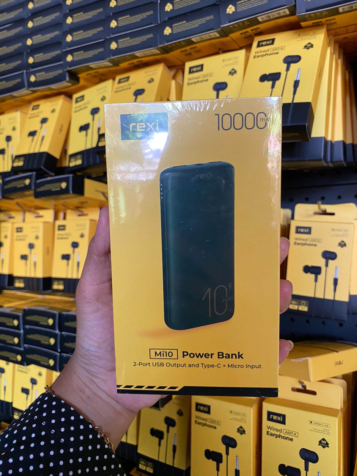 Powerbank REXI Mi10 Fast Charge 10000mAh Dual Output USB Dual Input Micro + Type-C