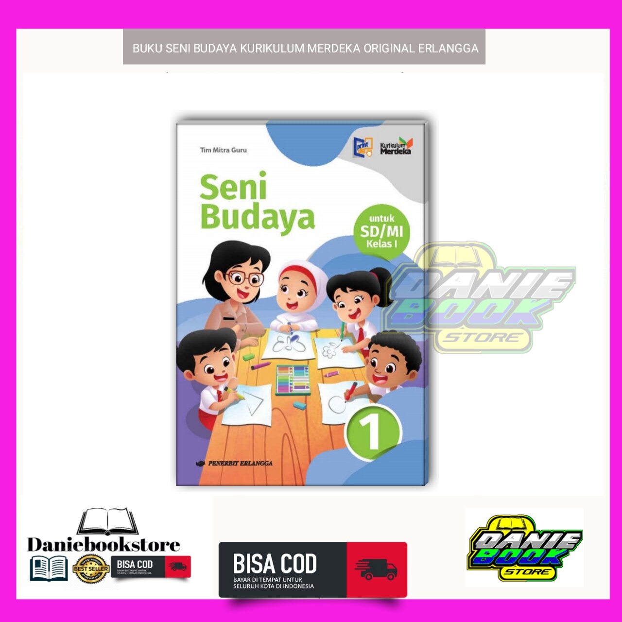 BUKU SENI BUDAYA KURIKULUM MERDEKA KELAS 1 PENERBIT ERLANGGA ORIGINAL ...