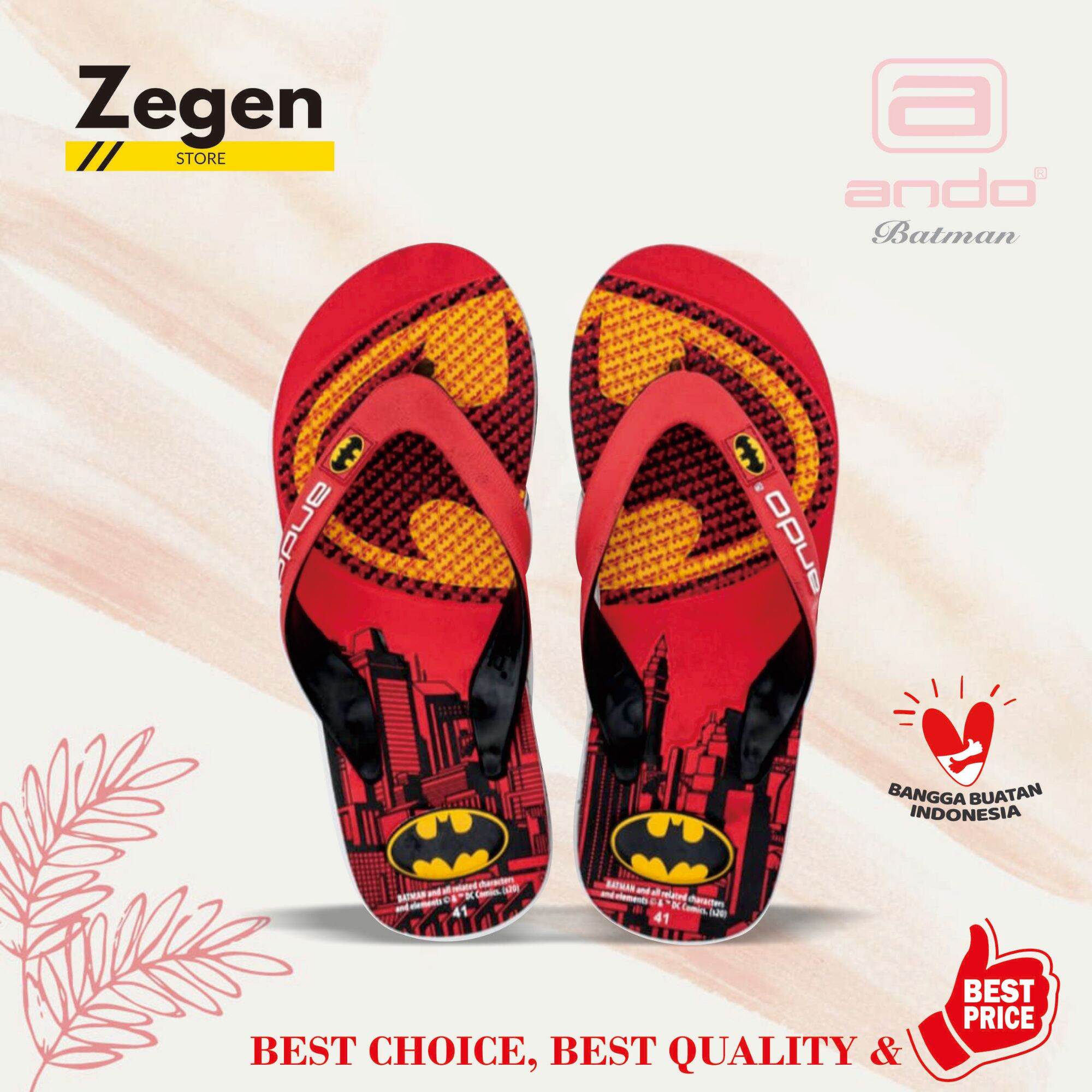 Sandal Jepit Ando BATMAN Merah original Sandal Pria Lazada