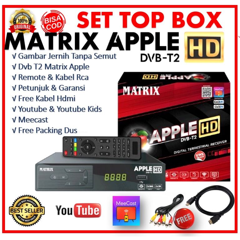 Set Top Box Tv Digital Matrix Dvb T Apple Hd Ews Set Top Box Dvb T