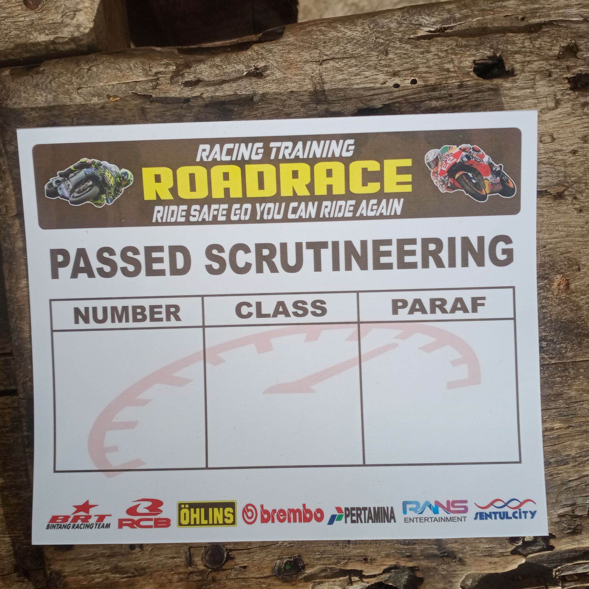 Stiker Graftac Scrutinering,STICKER SCRUTINERING,Sticker balap,Sticker