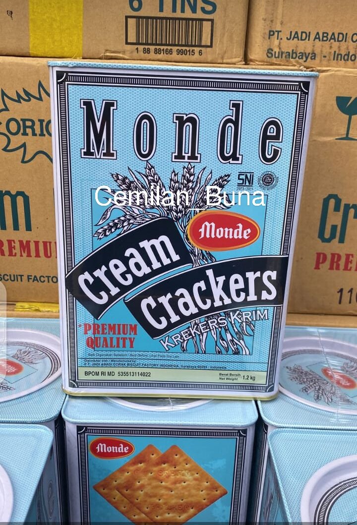Monde cream crackers kaleng 1.2kg Lazada Indonesia