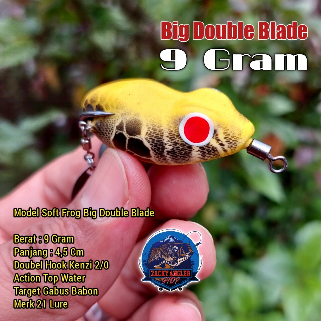 Jual soft frog double blade 3,5cm Hook Kenzi