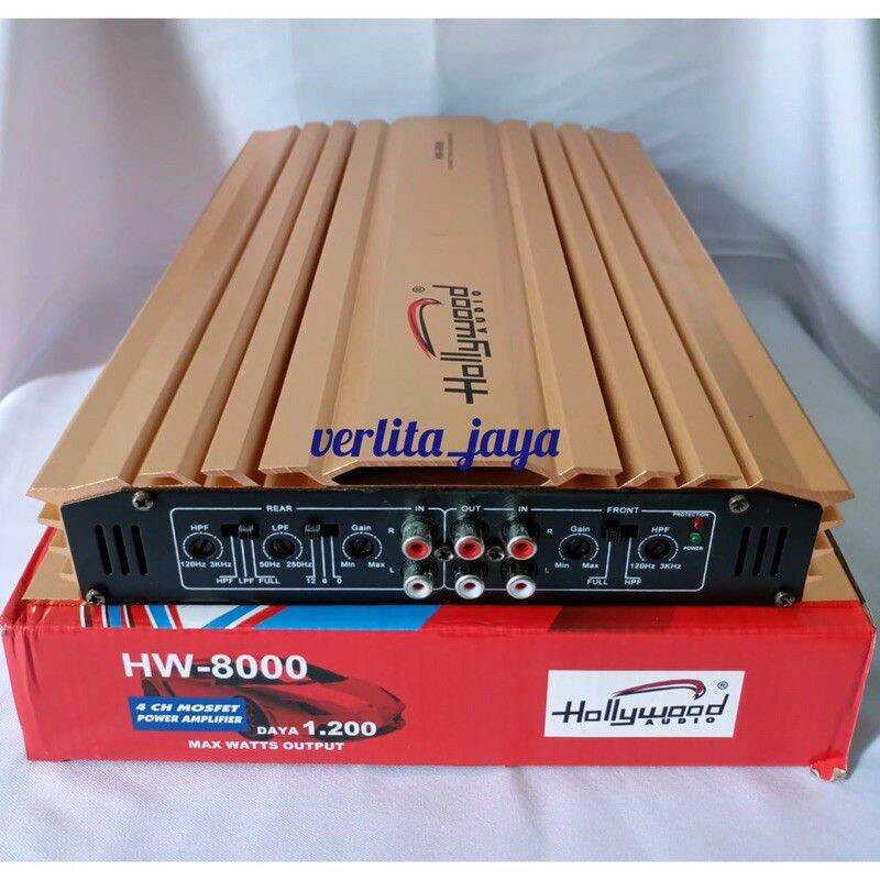 Power Amplifier Hollywood HW8000 4 Channel mosfet amplifier high