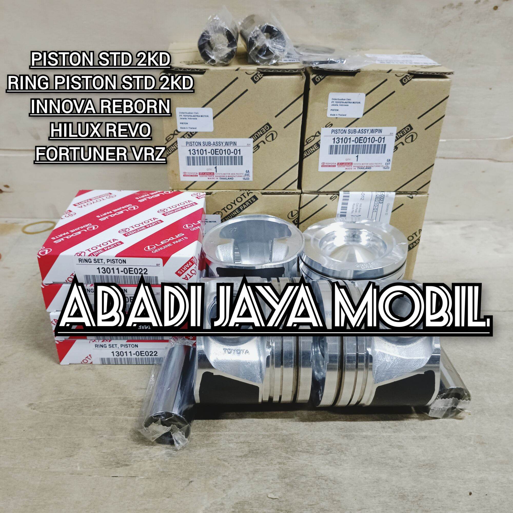 PISTON SEHER STD RING SEHER STD RING PISTON STD INNOVA REBORN 2GD HILUX REVO 2GD Harga 2,300,000 rupiah*Gratis Ongkir