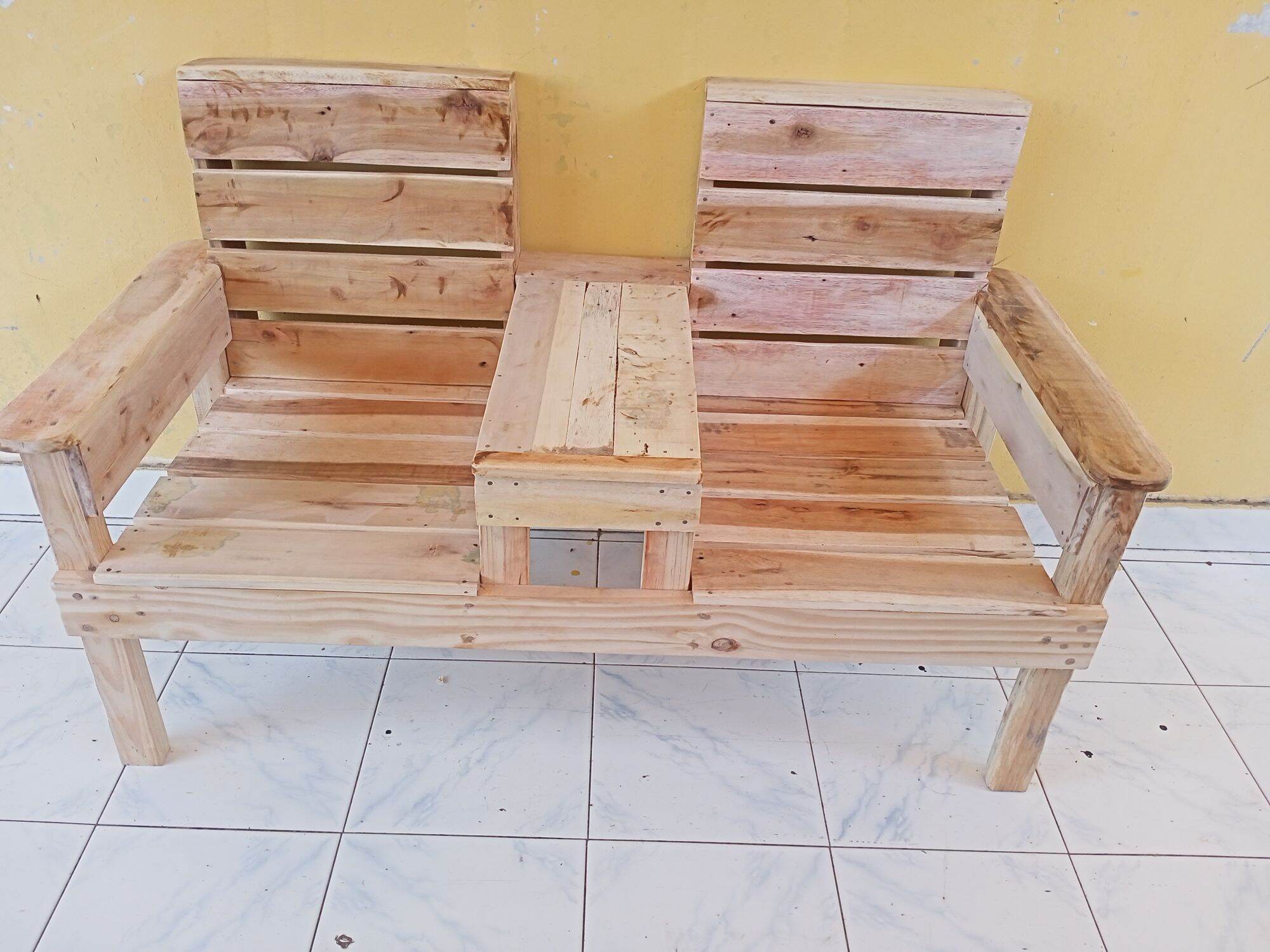 kursi santai bahan kayu jati belanda (palet | lazada indonesia