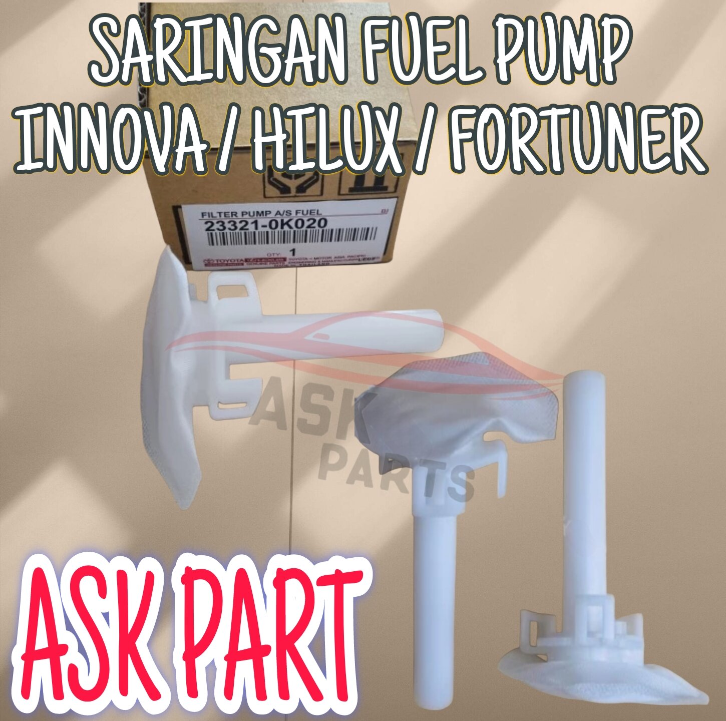 SARINGAN FILTER FUEL PUMP TANKI TOYOTA INNOVA INOVA HILUX FORTUNER 2KD 2GD 23220-0K020 Harga 42,550 rupiah*Gratis Ongkir