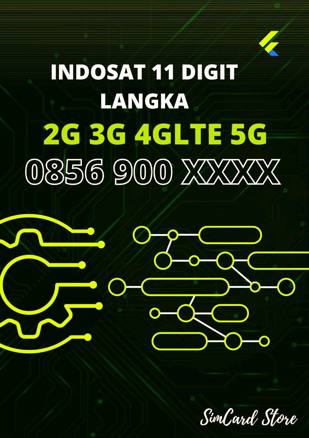 Sim card Prabayar Indosat 11 Digit 4G Langka Lazada Indonesia