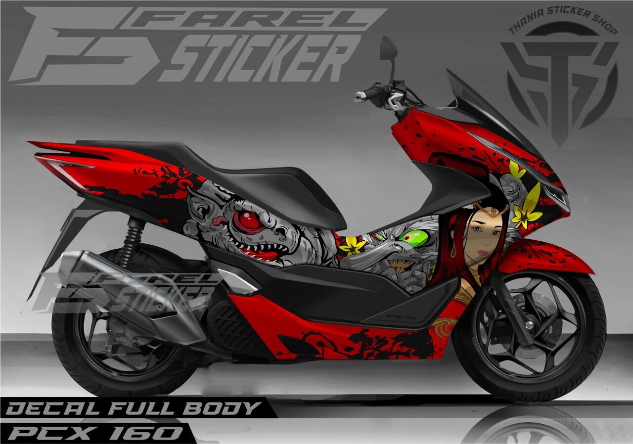 Decal Sticker Full Body Motor Honda Pcx New Stiker Variasi Dekal