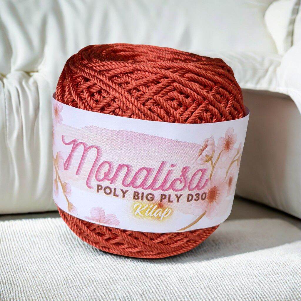 PAKET HEMAT BENANG RAJUT MONALISA D30 KILAP POLY BIG PLY