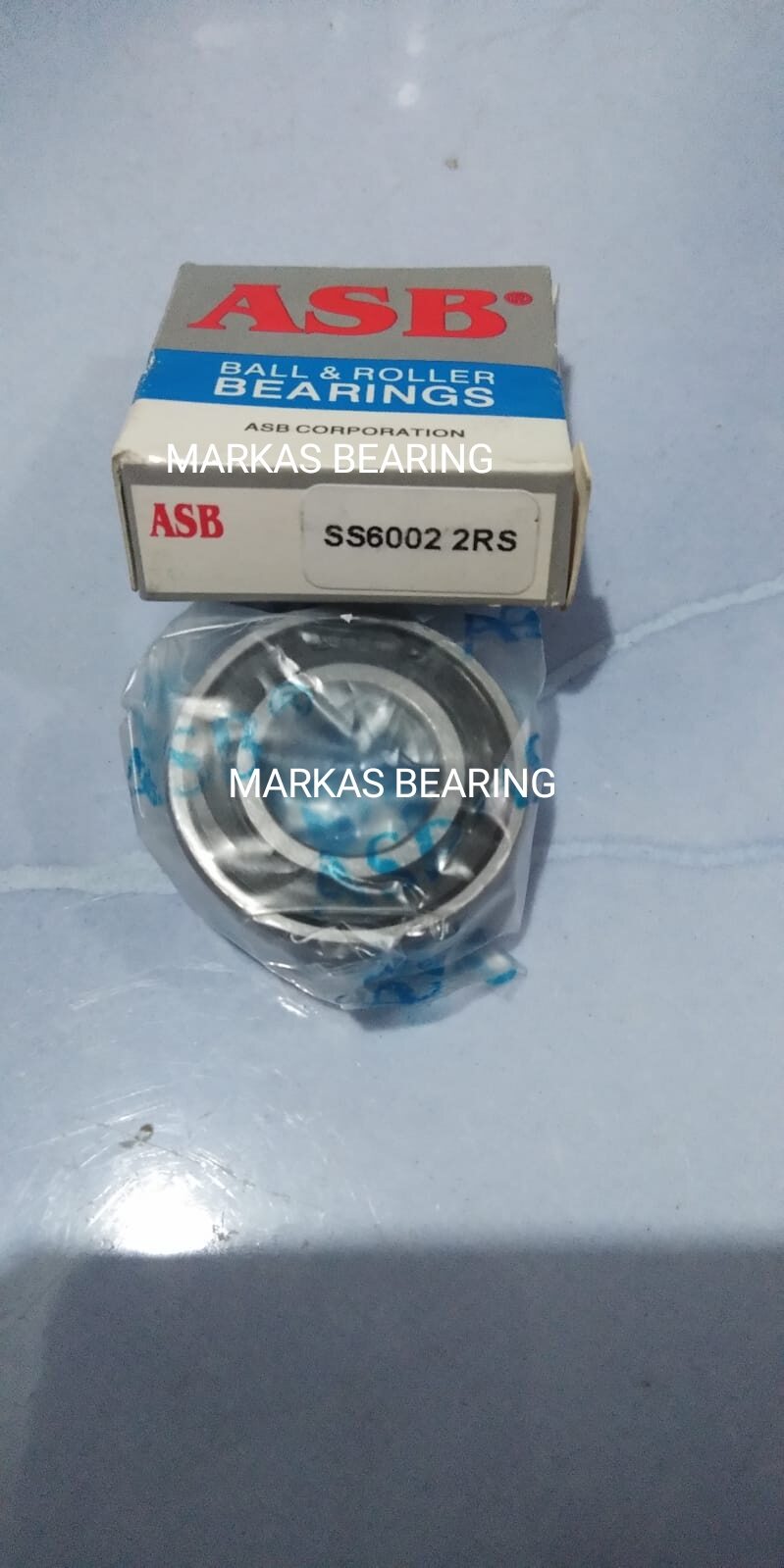 6002-2RS Plastic Bearing - POM - SS316 Stainless Steel Balls - Food Grade - 15x32x9mm