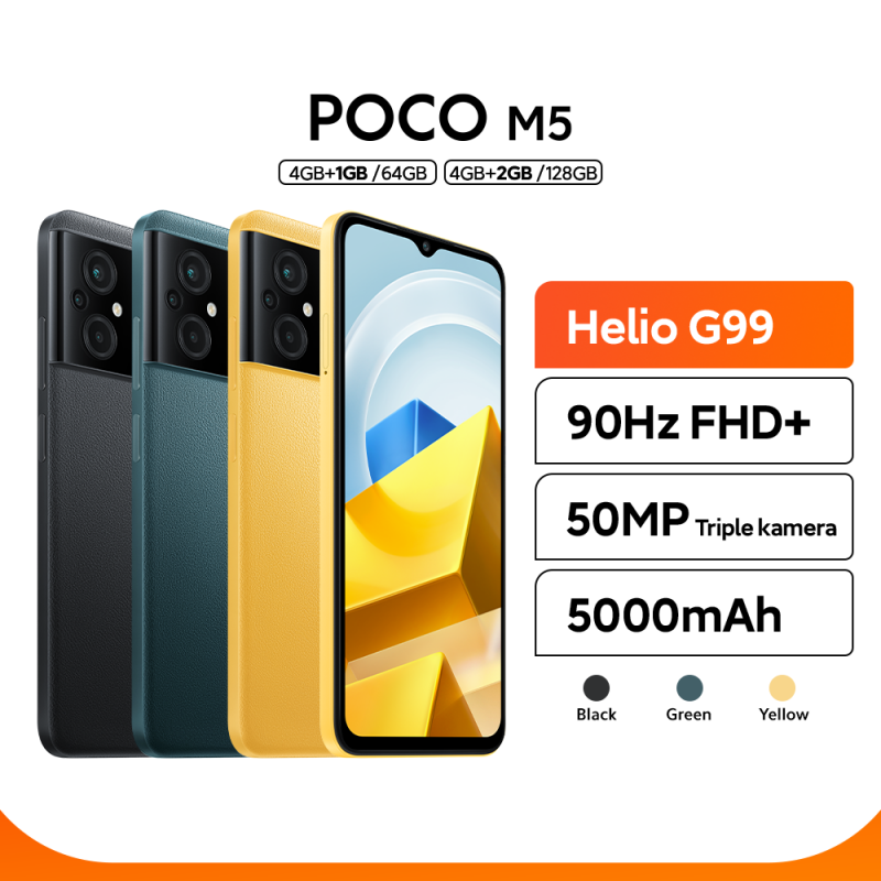 XIAOMI POCO M5 | POCO M5s 4/64GB 4/128GB 4/128GB 6/128GB GARANSI RESMI XIAOMI Harga  2,620,000 Ringgit*Penghantaran Percuma