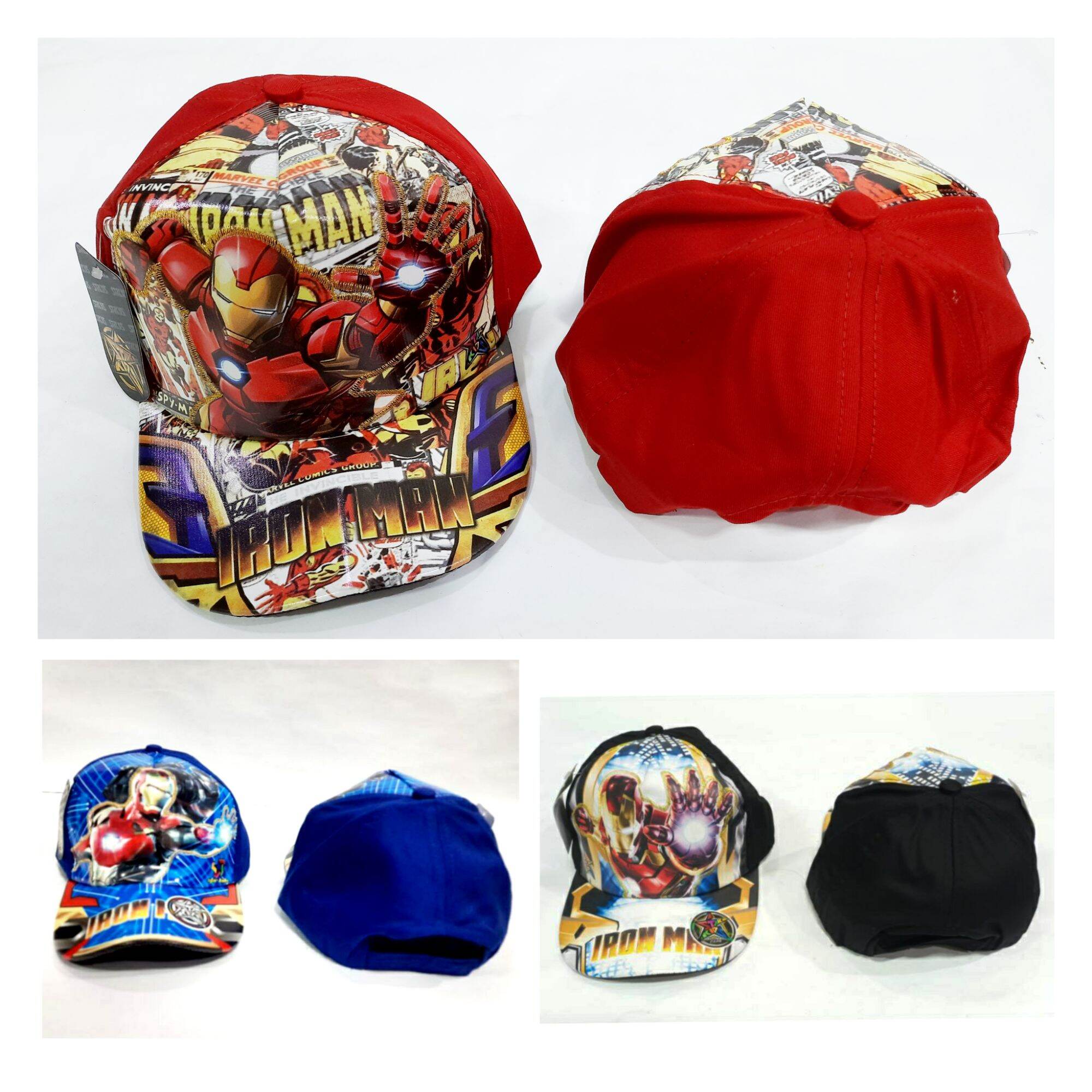Topi anak baseball hat cap karakter printing superhero Ironman