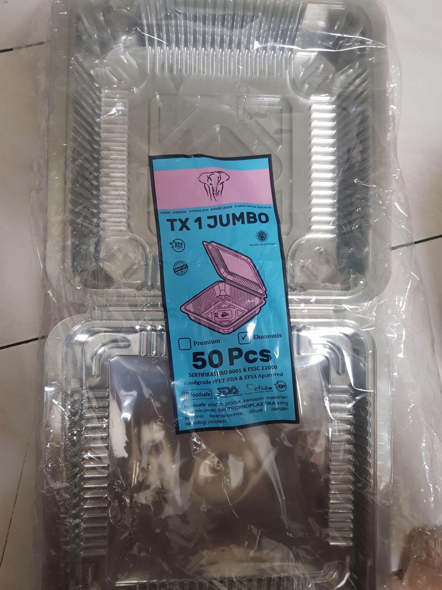 MIKA TX-1 JUMBO TEMPAT KUE / BOLU KOTAK SEGI EMPAT || Ukuran : panjang 23,2 cm x lebar 23,2 cm x tinggi 7,7 cm. 