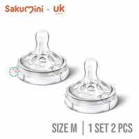 SAKUMINI Dot Botol Susu Bayi Size S M L (isi 2 pcs) | Sakumini Nipple | Dot Botol Wide Neck | Dot Bayi