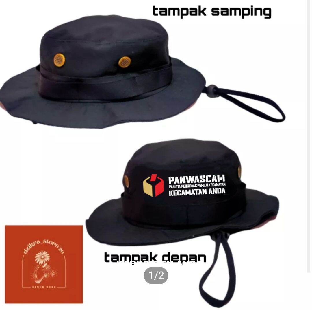 Kastem Nama Daerah Anda//topi Panwascam//topi Bawaslu//topi Panwaslu ...