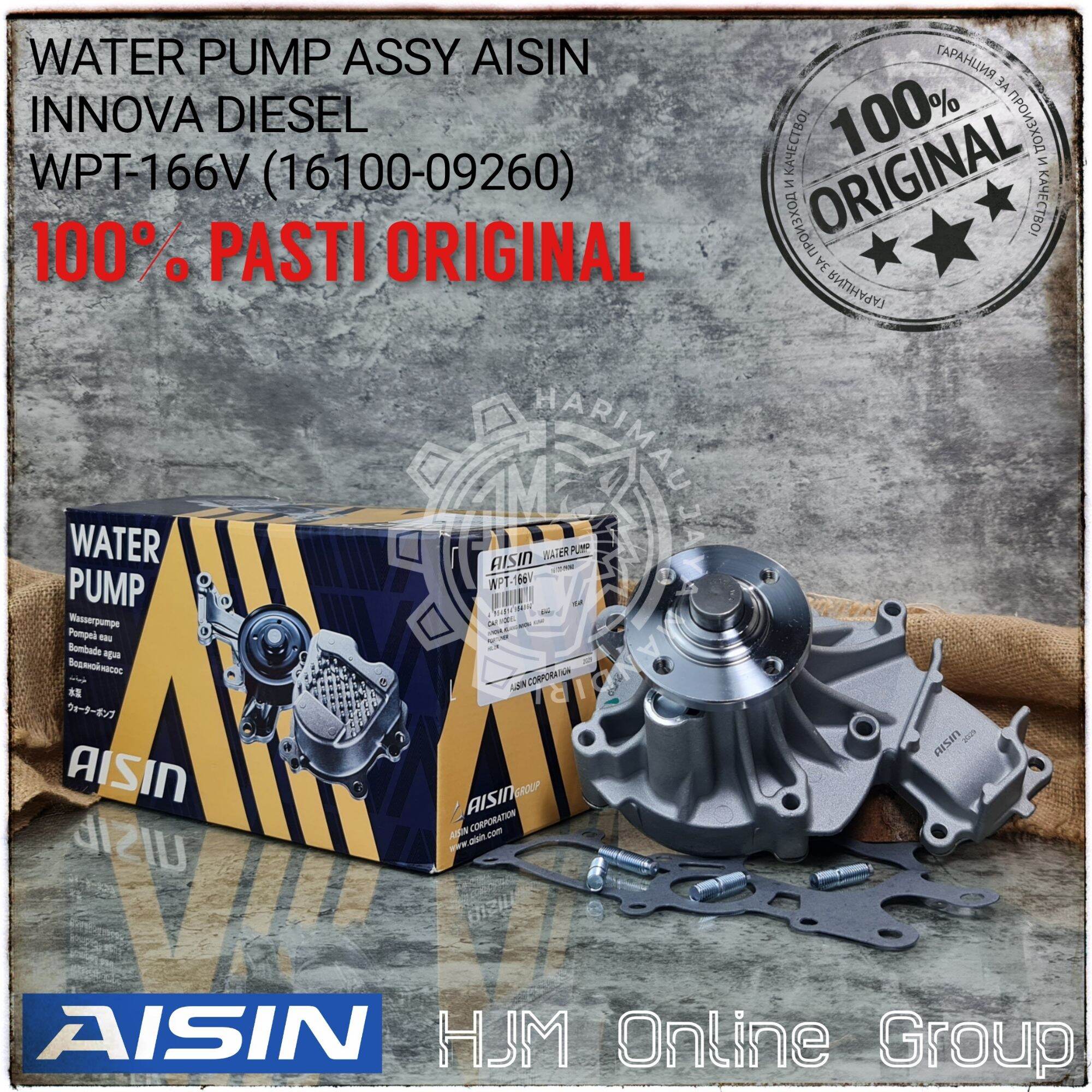 WATER PUMP INNOVA DIESEL FORTUNER HILUX AISIN JAPAN ORIGINAL WPT166V