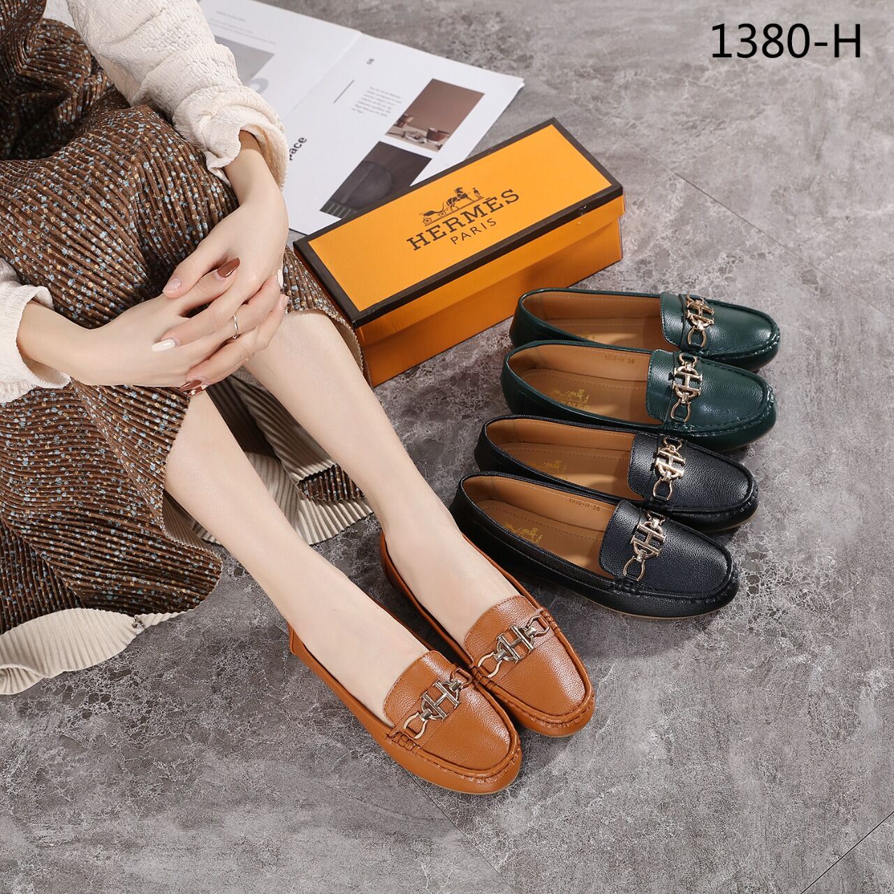 hermes womens flats