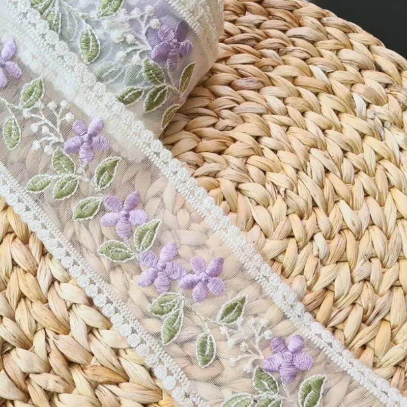 renda bordir per-50cm lebar renda 9cm