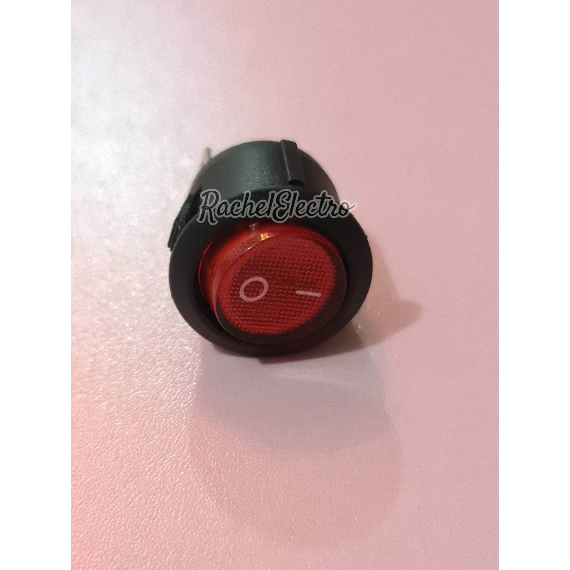 Rocker Lampu Bulat Saklar Lampu 3P Bulat Switch ON OFF Sakelar Lampu 3 ...