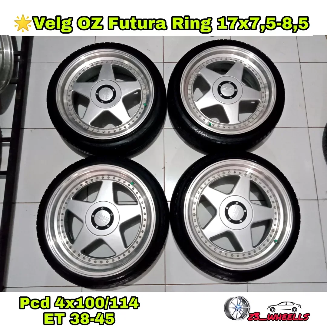 Velg Mobil Ring 17 OZ Futura Lebar 7,5-8,5 Double Pcd 4x100/114 Et 30-42 Giá 6,400,000 Đồng*Miễn phí vận chuyển