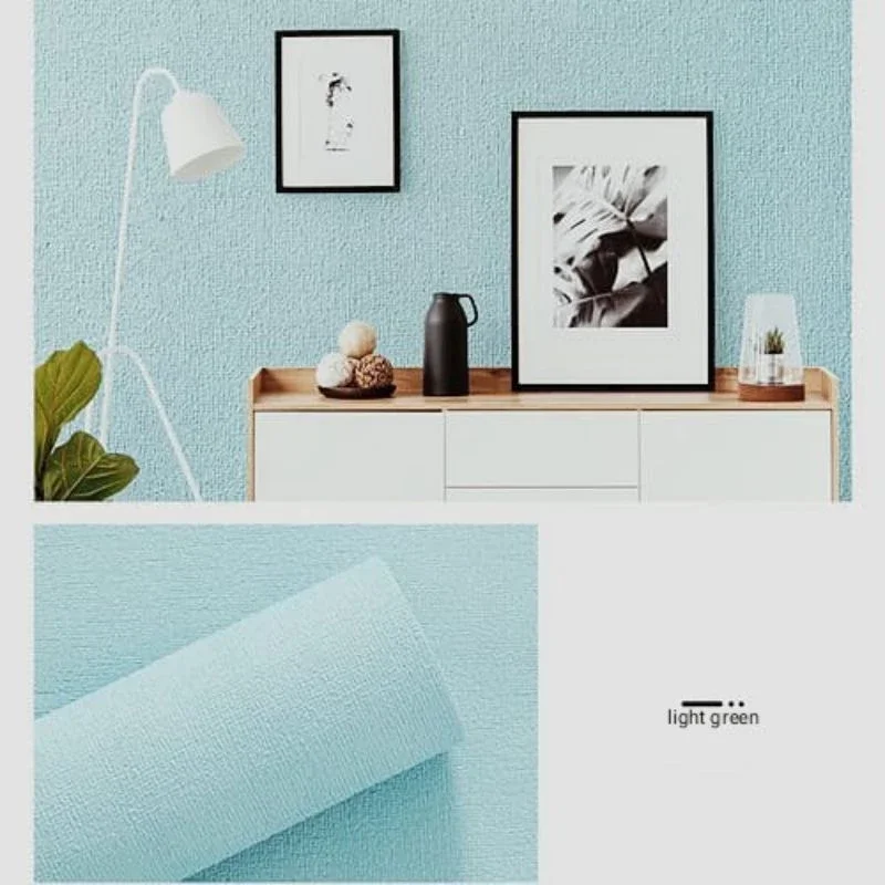 Wallpaper Stiker Dinding Line Foam AMBOSSI Roll Hijau Muda Kulit Jeruk