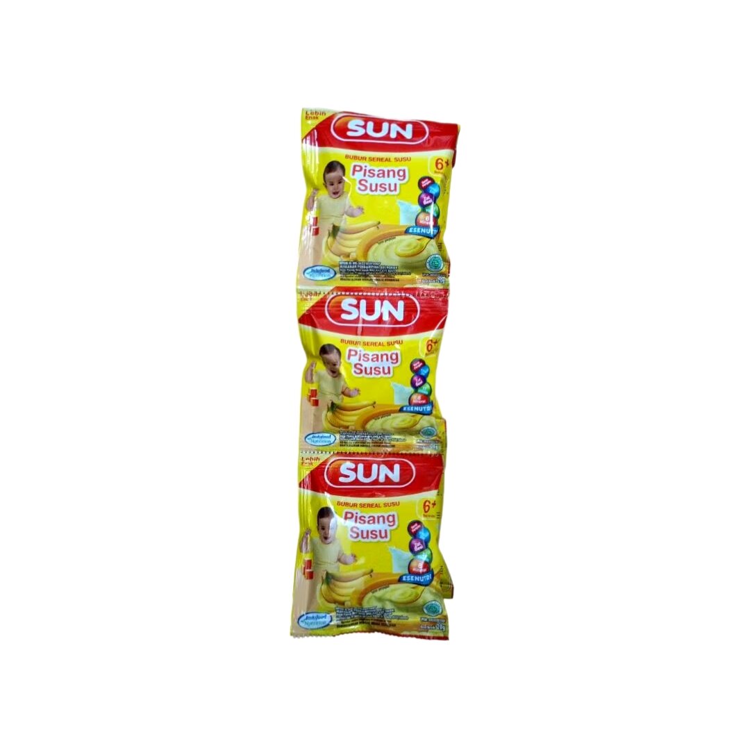 Sun Bubur Sereal Susu - Pisang Susu (1 renceng/8 sachet)