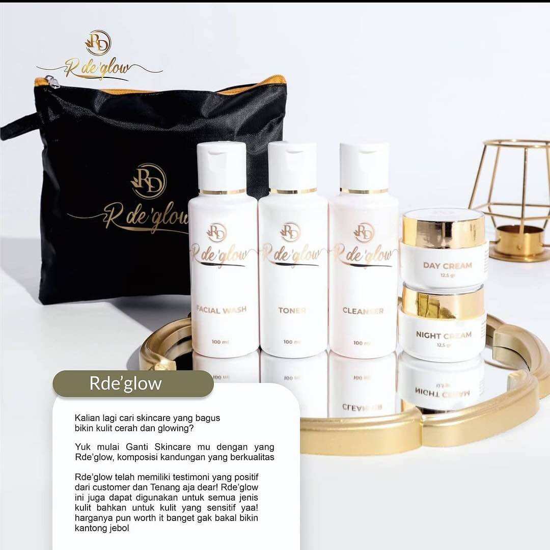 Rde Glow Skincare 1 Paket Free Kapas dan hadiah Cantik