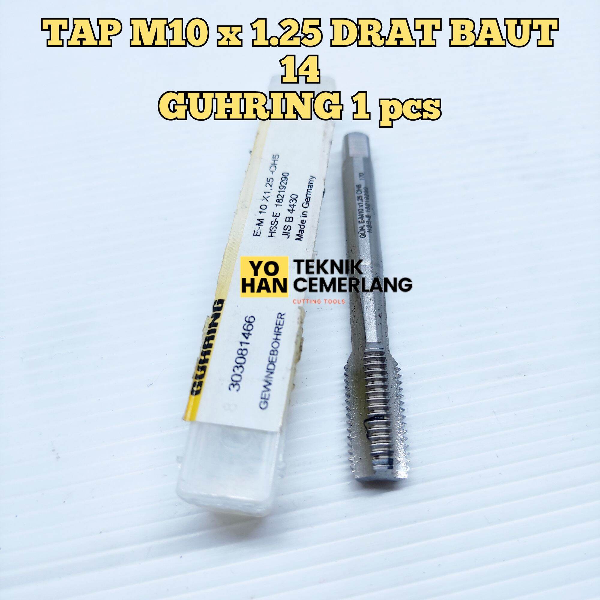 Guhring Tap M10 X 1 25 Handtap Drat Baut 14 Tap Second Mulus Lazada