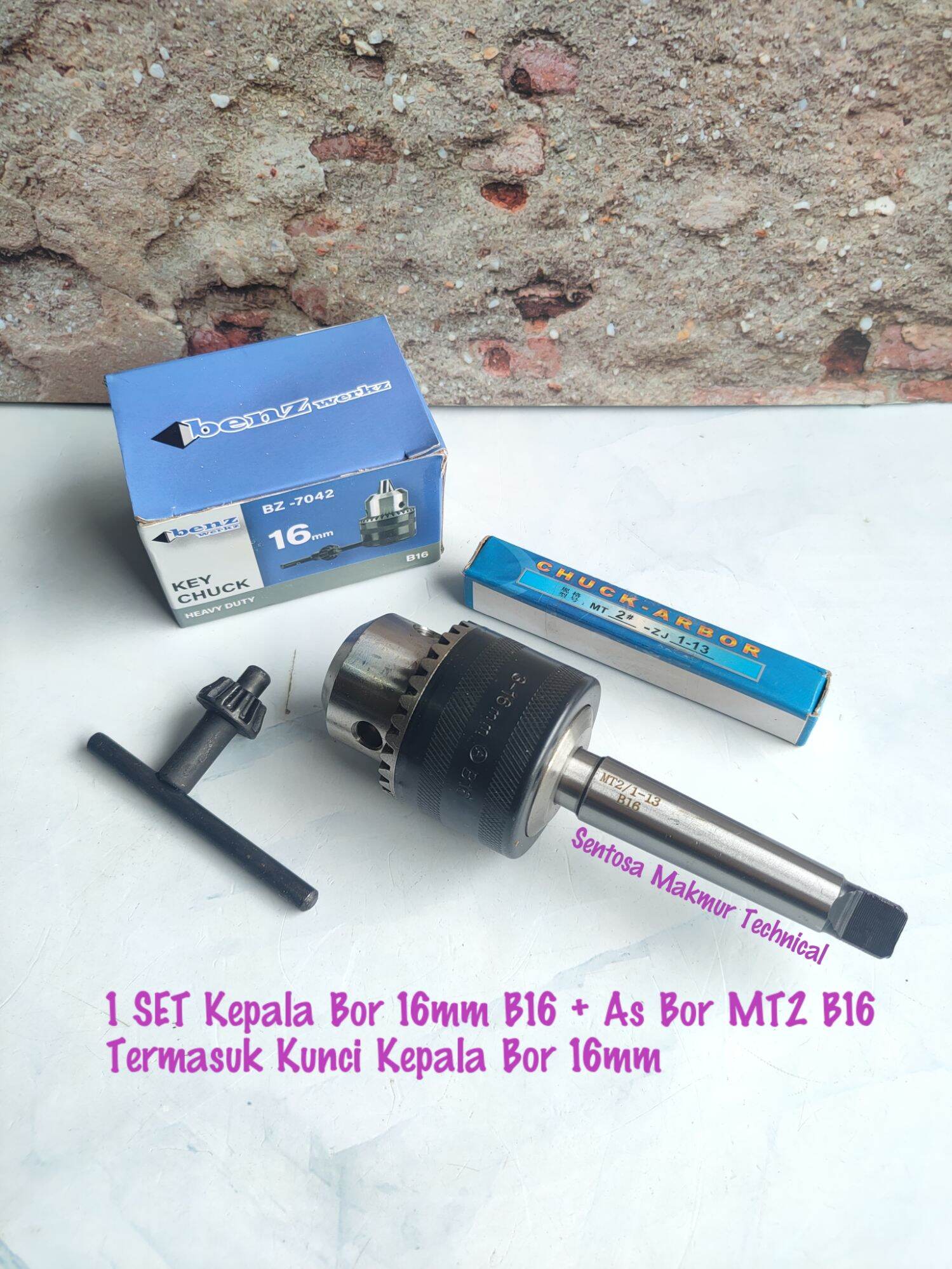 [1 SET] BENZ 16MM B16 Kepala Bor Magnet + AsBor As Bor Adaptor MT2 16 ...