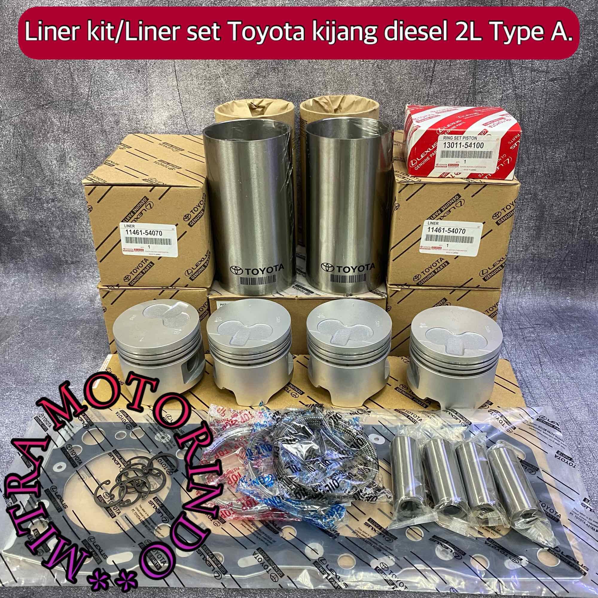 Liner kit / Liner set komplit piston-Ring-paking set-Liner kijang diesel 2L Type A Harga 3,375,000 rupiah*Gratis Ongkir