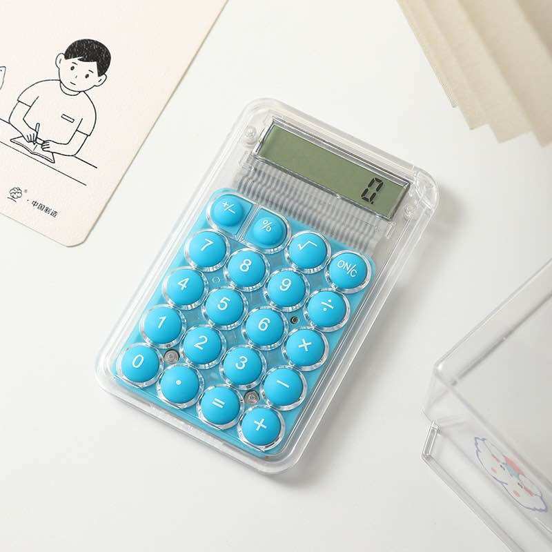 Kalkulator Mini Transparan /Kalkulator Kecil Imut/Kalkulator Mini /Kalkulator Mini Transparant/ Kalkulator Saku 8 Digit MIni Calculator Pocket Size Sized 8 Digits Cute
