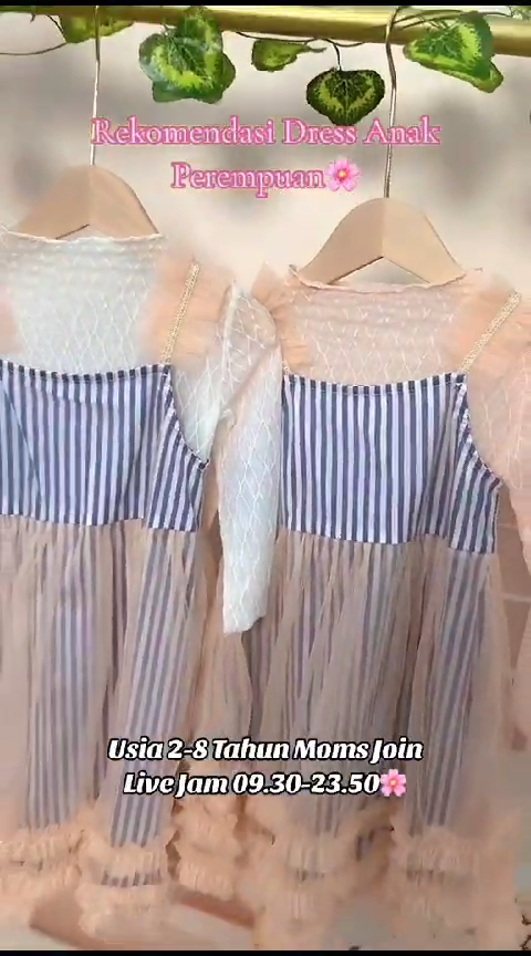 Dress Dan Kaos Motif Transparant Anak Perempuan Fashion Import