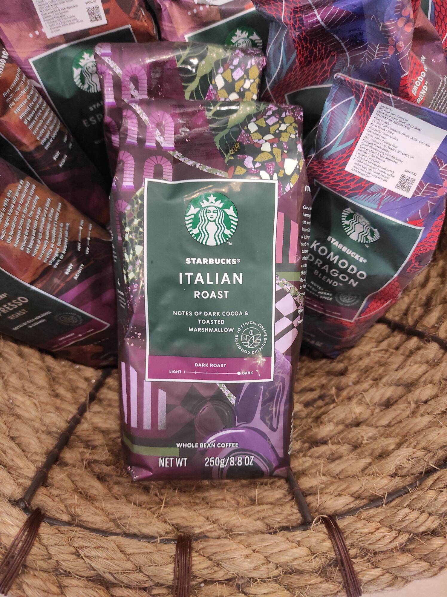 Starbucks Italian Roast Coffee Whole Bean Arabica Dark Roast