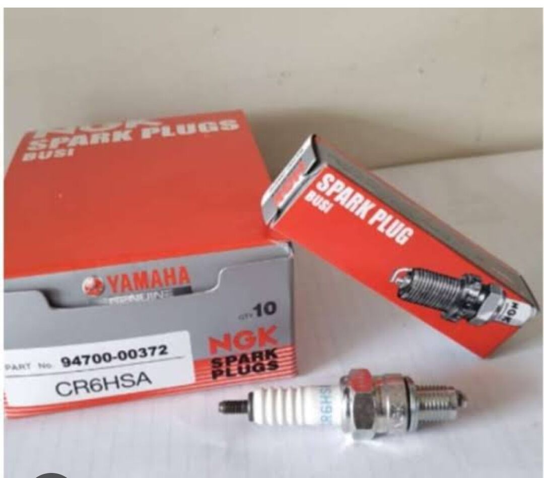 Busi Spark Plug Pengapian Motor Asli Yamaha Cr6HSA NGK Harga 25,000 rupiah*Gratis Ongkir